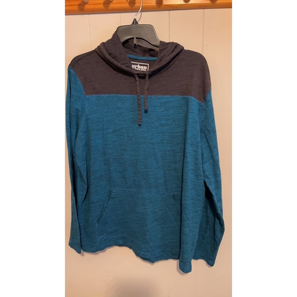 Urban Pipeline Two-Tone Hoodie - Blue and Black, Size XL